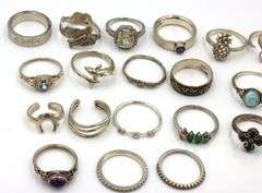 Group lot of Vintage 925 sterling silver rings