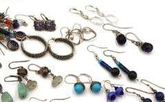 Group lot of Vintage 925 sterling silver earrings