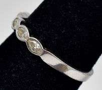 Cz Gemstone Ring in Sterling Silver