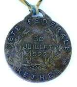 1922 French Bastille Day Medallion with Joan of Arc