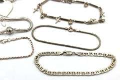 Group lot of 8 vintage 925 sterling silver bracelets