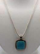 Italian 925 Sterling Silver Turqoise Necklace