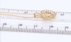 14kt Yellow Gold Heart Shaped Diamond Pendant on Chain