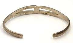 Group lot of 4 cuff bangles in 925 sterling silver
