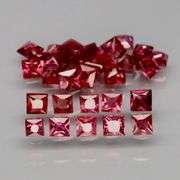 Untreated! Rare color! 2.02ct Imperial red Sapphire set!!!