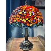 Agate Amber Stained Glass Table Lamp