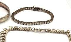Group lot of 4 Vintage 925 sterling silver bracelets