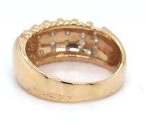 14kt Yellow gold 0.25ctw diamond dome ring