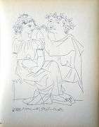 PABLO PICASSO, FLUTE PLAYER AND GIRL
