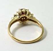 Classic 14K Yellow Gold Ring with a Ruby and Diamonds