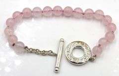 Tiffany & Co rose quartz bead bracelet