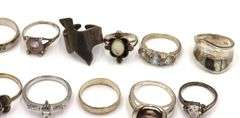 Group lot of Vintage 925 sterling silver rings