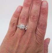 Baguette & Round Diamond Ring in White Gold