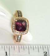 Modern 14K Rose Gold Garnet LeVian Ring