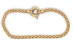 Attractive 14K YG Popcorn Link Bracelet