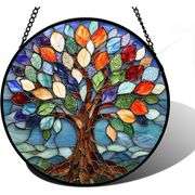 Stained Glass Tree of Life Suncatcher