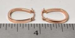Lovely 14K Rose Gold Hoop Earrings