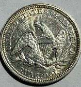 Sharp Two Tone 1853 Arrows and Rays Seated Quarter