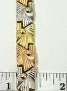 Lovely 14K Tri-Color Gold Stampatto Bracelet