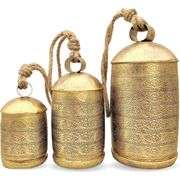 Set of 3 Rustic Hanging Cow Bells