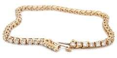 14kt Yellow gold 2.65ctw diamond tennis bracelet
