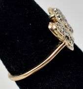 Breath Taking 14K Yellow Gold Diamond Butterfly Ring