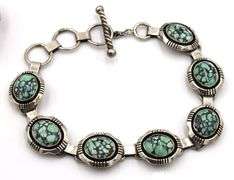 925 Vintage Sterling Silver Turquoise and multi Stone Bracelet Lot