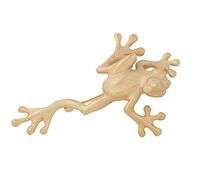 0.08ctw Diamond Satin Finish Frog Brooch in 14K