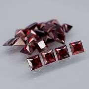 Impressive! 16.84ct princess cut cherry red Garnet set!