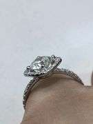 14K White Gold Round Brilliant Cut Diamond Ring