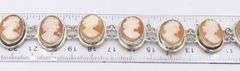 925 Sterling silver Cameo link bracelet