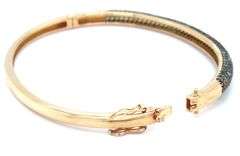 14kt Yellow gold Alexandrite pave bangle bracelet