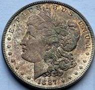 1887 BU Roll End Morgan Dollar.