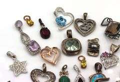 Group lot of Vintage 925 sterling silver pendants