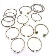 Group lot of Vintage 925 sterling silver bangles