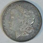Bold sharp XF 1891-CC Morgan Silver Dollar. Key date