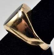 Alluring 10K Yellow Gold Bloodstone Gemstone Men's Ring