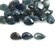 Heated only! 10.94ct blue green Sapphire set