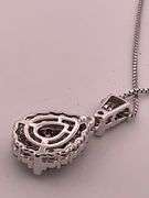 CERTIFIED 14K WHITE GOLD NECKLACE WITH DIAMOND PENDANT