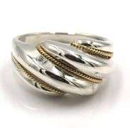 Tiffany & Co vintage 2 tone carved dome ring