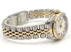 Ladies Rolex Oyster Perpetual Date 6917 Two Tone Silver Dial Ladies Watch