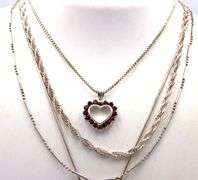 Group lot of 4 Vintage 925 sterling silver necklaces