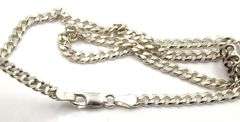 Italian 925 Sterling Silver Long Cuban Chain With Large Cross Necklace