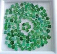 Large! 12.10ct 2mm-2.5mm round cut Emarald set!