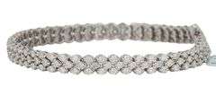 New 4.00ctw Round Diamond Triple Row Tennis Bracelet in 14K