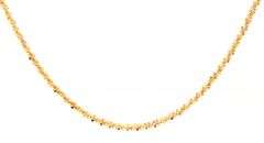 14kt Yellow gold twisted Singapore chain necklace