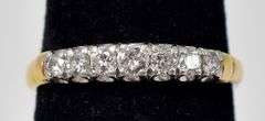 Stunning 18K Yellow and White Gold Diamond Ring Band