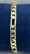 14K Yellow Gold Figaro Link Bracelet