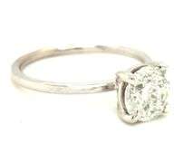 14kt White gold 1.48ct round brilliant cut diamond ring