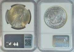 1886 & 1924 Near Gem BU Silver Dollars PCGS & NGC MS64